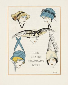 Les Clair Chapeaux dEte, pub. 1914 (stenciltryk)
