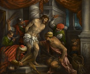 The Scourging of Christ, omkring 1580-1585 (olie på lærred)