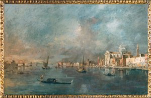 Vue de la Giudecca avec les Zattere - Udsigt over Giudecca-kanalen og Zattere ...