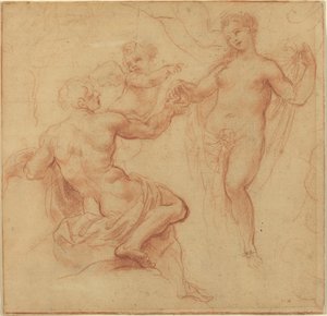 Paris tildeler æblet til Venus af Francesco Albani