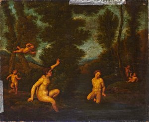Salmacis und Hermaphrodit af Francesco Albani