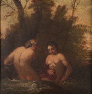 Zwei badende Nymphen af Francesco Albani