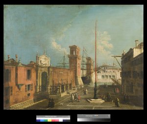 Udsigt over Campo og Porta Arsenale, 1742-50