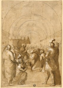 Studie til pave Innocens III, der etablerer franciskanerordenen af Francesco Allegrini