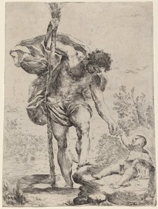Sankt Christopher giver sin hånd til Jesusbarnet, 1650