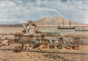 Santa Lucia-stranden i Napoli af Francesco Aversano