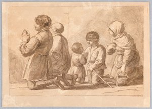 En familie beder af Francesco Bartolozzi