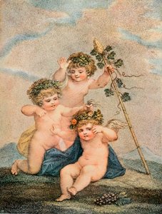Amorer, c1700-tallet af Francesco Bartolozzi