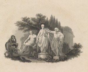 Demosthenes, Cicero og William Pitt, jarl af Chatham, 1750-1815. af Francesco Bartolozzi
