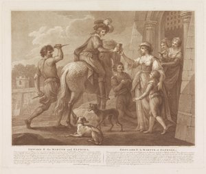 Edward II af Martelaar i Elfrida Martyren Edward II og Elfrida (titel på objektet) Martyren Edward II og Elfriede (titel på objektet) af Francesco Bartolozzi