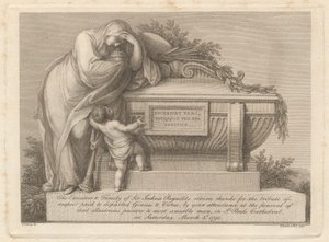 Sir Joshua Reynolds begravelseskort af Francesco Bartolozzi