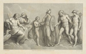 Herkules præsenteres for Jupiter og Juno af Francesco Bartolozzi