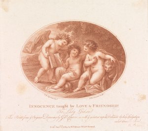 Unschuld gelehrt durch Liebe und Freundschaft af Francesco Bartolozzi