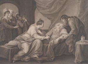 King Lear og Cordelia Shakespeare, King Lear, 4. akt, scene 7, ca. 1783. af Francesco Bartolozzi