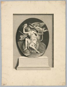 Muse med de dramatiske masker af Francesco Bartolozzi