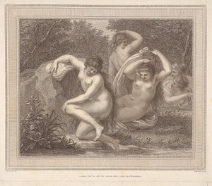 Nymfer og Diana bader af Francesco Bartolozzi
