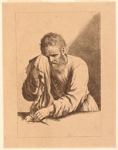 Old Man Weping, efter en tegning af Guercino