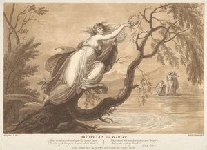 Ofelia, se Hamlet, 4. akt, scene VII af Francesco Bartolozzi