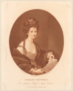 Porträt von Angelika Kauffmann af Francesco Bartolozzi
