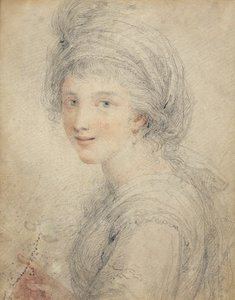 Portræt af Angelica Kauffman (farvet kridt på papir) af Francesco Bartolozzi