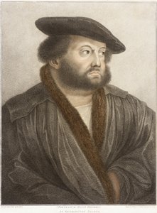 Portræt af Hans Holbein på Kensington Palace af Francesco Bartolozzi