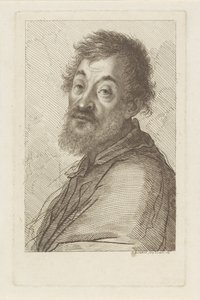 Portræt af en skægget mand af Francesco Bartolozzi