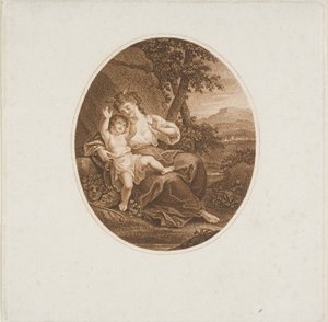 Sappho lytter til kærlighed af Francesco Bartolozzi