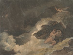 Shakespeares Tempest Macklins britiske digtere, 1798. af Francesco Bartolozzi