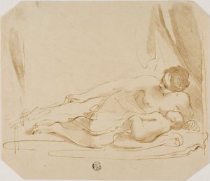 Venus og Amor af Francesco Bartolozzi