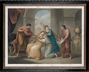 Virgil læser sin Æneid, 1796 af Francesco Bartolozzi