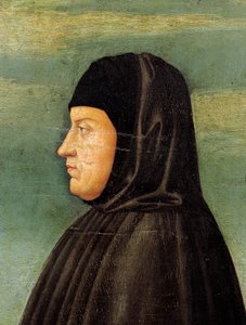 Portræt af Petrarch (Francesco Petrarca) (1304-74) (olie på panel)