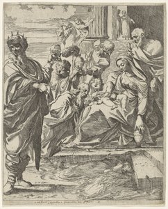 Tilbedelse af kongerne af Francesco Brizio (attributed to)