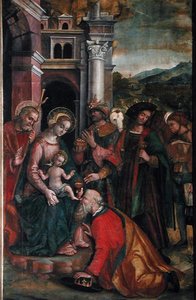 Tilbedelse af Magi, 1517 (se 211851) af Francesco Casella