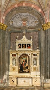 North Transept, St. Nicholas alter, Amigone og Friar Mabila 1495, Madonna Enthroned and Child St. Anne St. Nicholas of Tolentino og Hieronymus, Francesco Casella af Francesco Casella