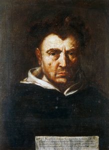 Portræt af Tommaso Campanella (1568-1639), italiensk dominikansk filosof, maleri af Francesco Cozza (1605-1682), ca 1630