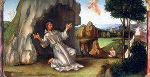 St. Francis modtager Stigmata, slutningen af det 15.-begyndelsen af det 16. århundrede