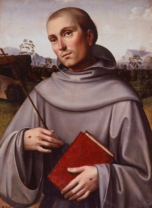 St. Francisco, ca. 1500, af Francesco Francia (ca. 1450-1517), panel, 55x45 cm