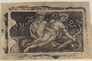Triton og nymfe af Francesco Francia or Peregrino da Cesena