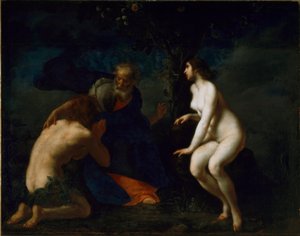 Adam og Eva-maleri af Francesco Furini