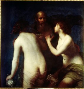 Loth og hans døtre Maleri af Francesco Furini (1604-1646) 1600-tallets Madrid, Prado-museet.