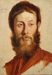 Portræt af maleren Ernesto Rayper (1840-1873) Maleri af Francesco Gandolfi (1824-1873) 1866 Søn 40x28 cm Genes Nervi, Gallery of Modern Art, inv. 0654 af Francesco Gandolfi