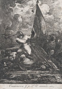 Slagscene, muligvis 1700-tallet. af Francesco Giuseppe Casanova