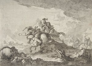 Cavalry Charge, midten til slutningen af det 18. århundrede.