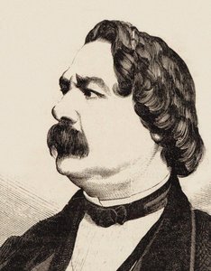 Portræt af komponisten Enrico Petrella 1813-1877, ca 1855.
