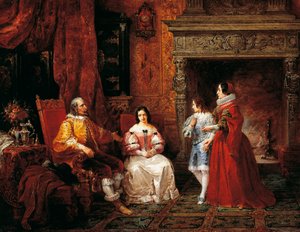Prins fortæller den unge prins og hans mor om Gertruds beslutning om at blive nonne, episode fra Troloved af Alessandro Manzoni (1785-1873)