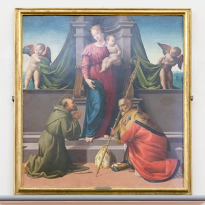 Madonna og barn med den hellige Frans og Zenobius