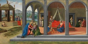 Scener fra Johannes Døberens liv, ca. 1506-7. af Francesco Granacci