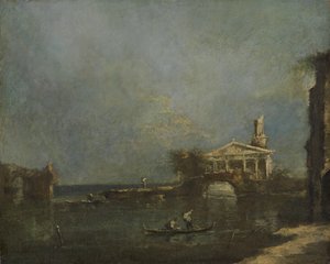 Lagune nær Venedig af Francesco Guardi (attributed to)