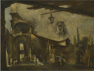 En gade i Venedig af Francesco Guardi