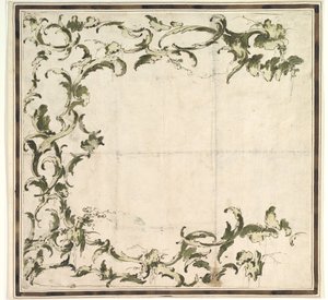 Design til et indramningsmotiv, 1712-93. af Francesco Guardi.